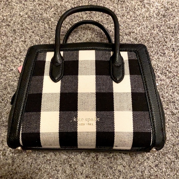 NWT Kate Spade knott gingham mini satchel
